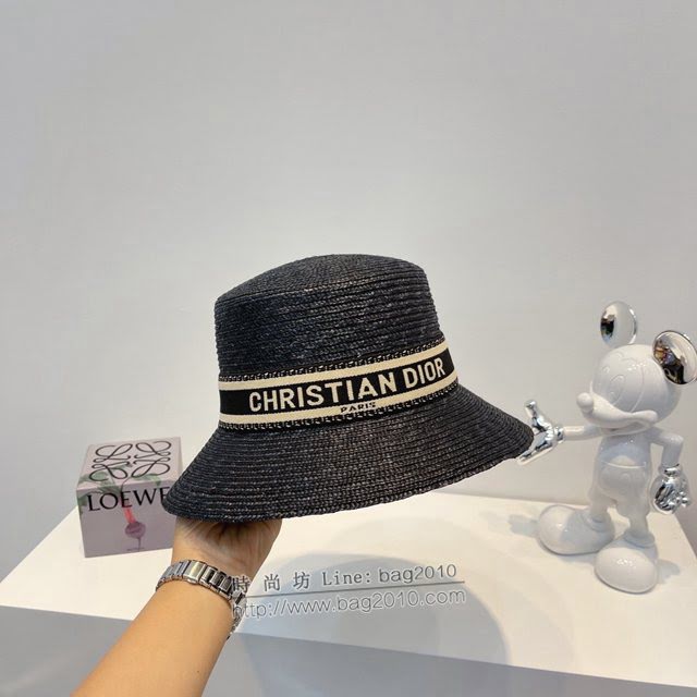 Dior新品女帽子 迪奧平均誒草帽漁夫帽遮陽帽  mm1605